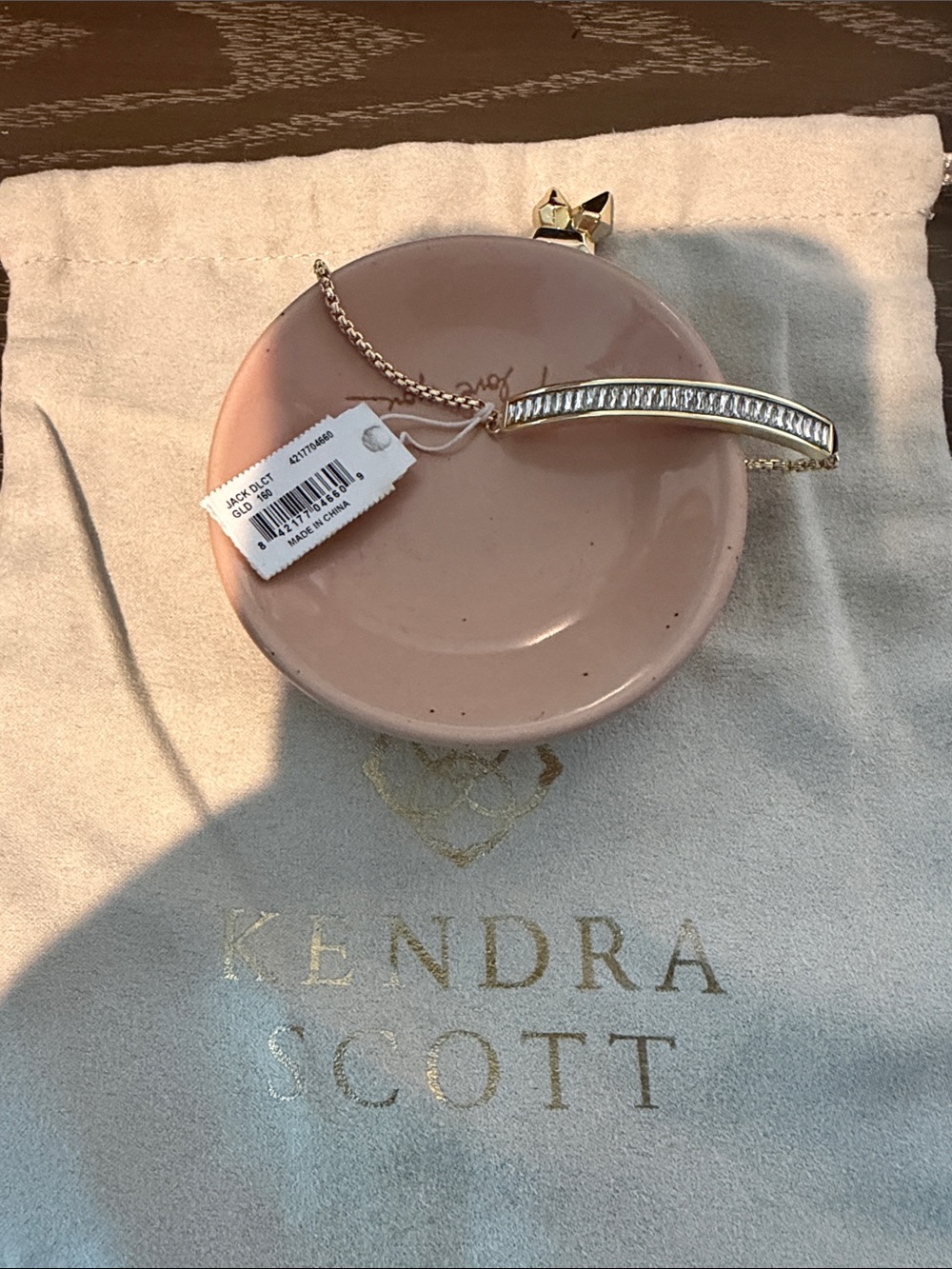 Kendra Scott Gold Crystal Bar Bracelet